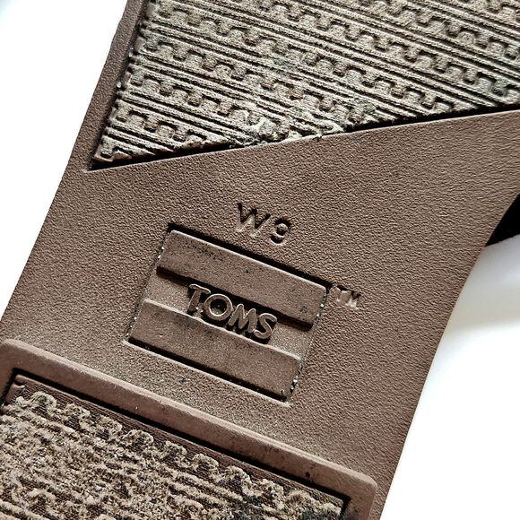 TOMS Lexie Sandal Black & White Geometric Weave | Women's Size 9 - Picture 6 of 6